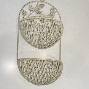 Cream Woven Wall Basket Decor